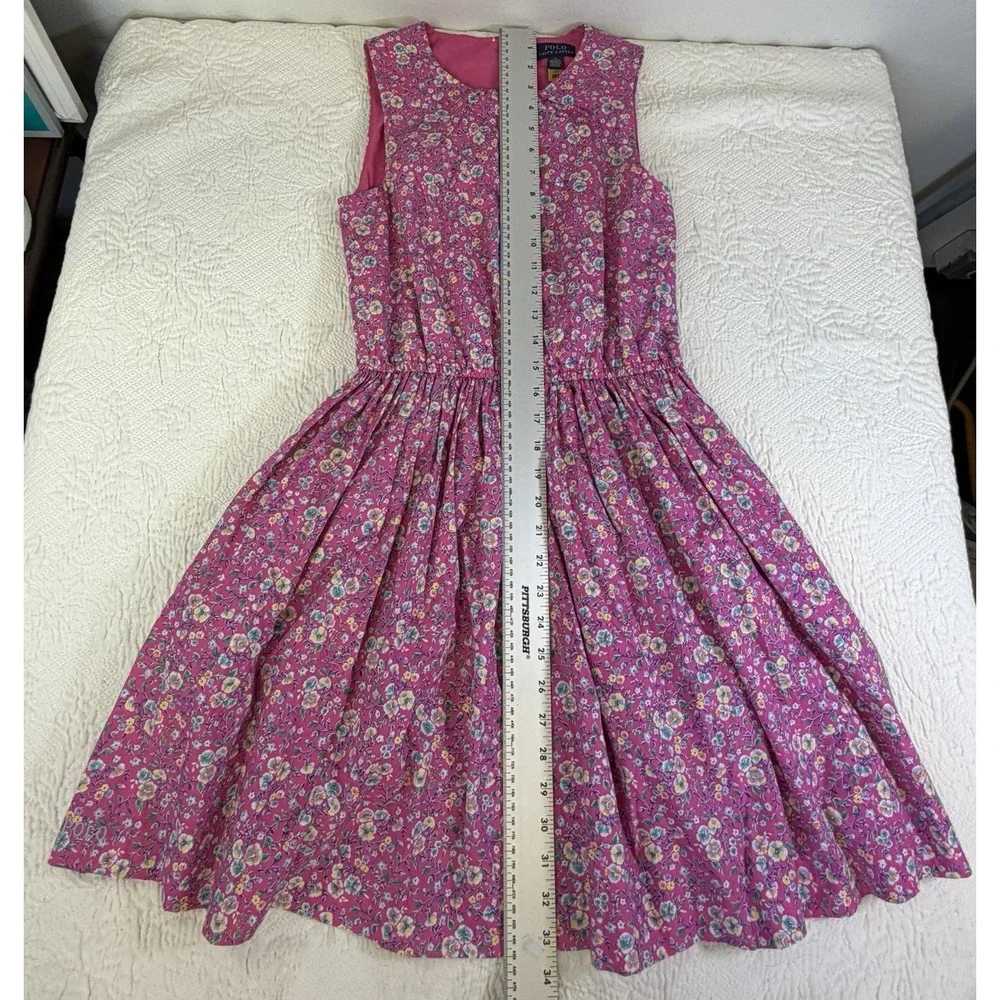 NWT‎ Ralph Lauren Big Girls 14 Pink Floral Sleeveless Party Dress Bloomingdale's